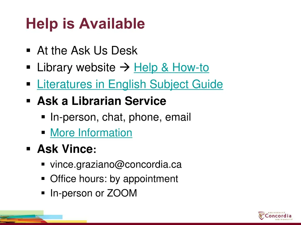 help is available