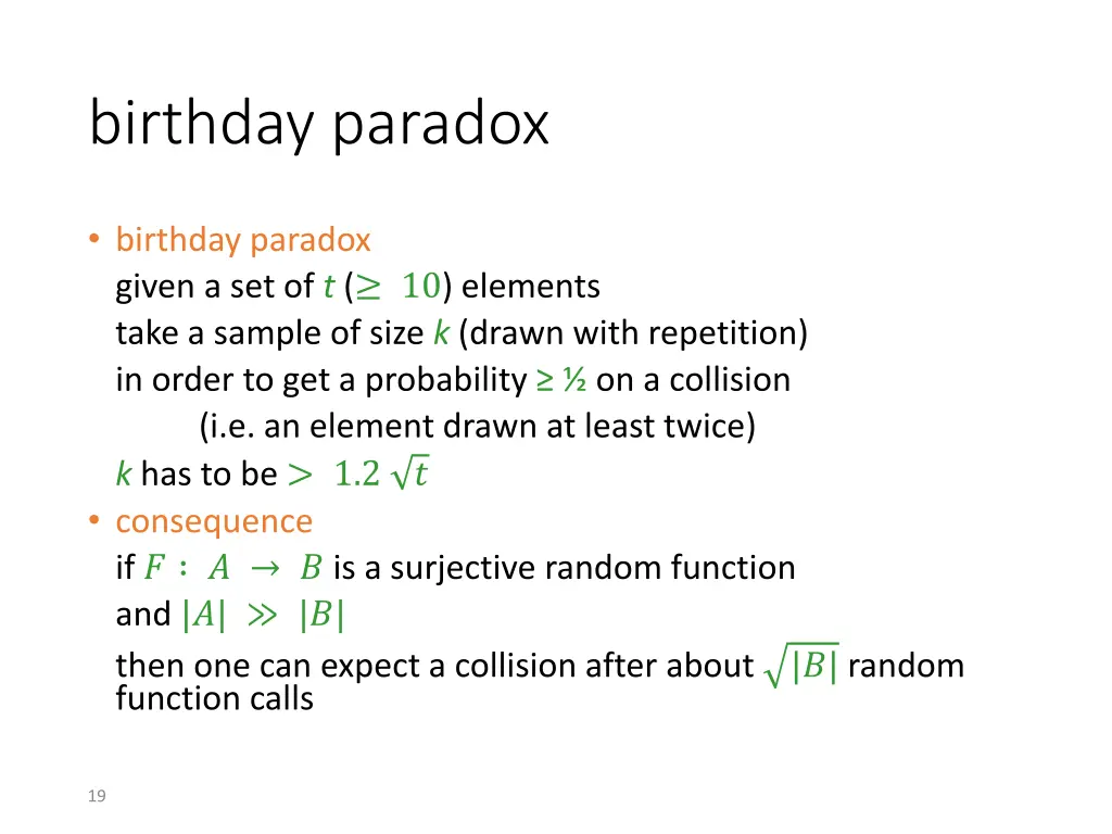 birthday paradox