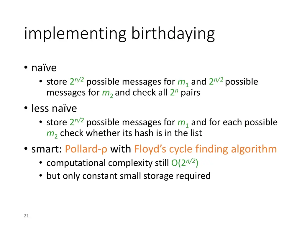 implementing birthdaying