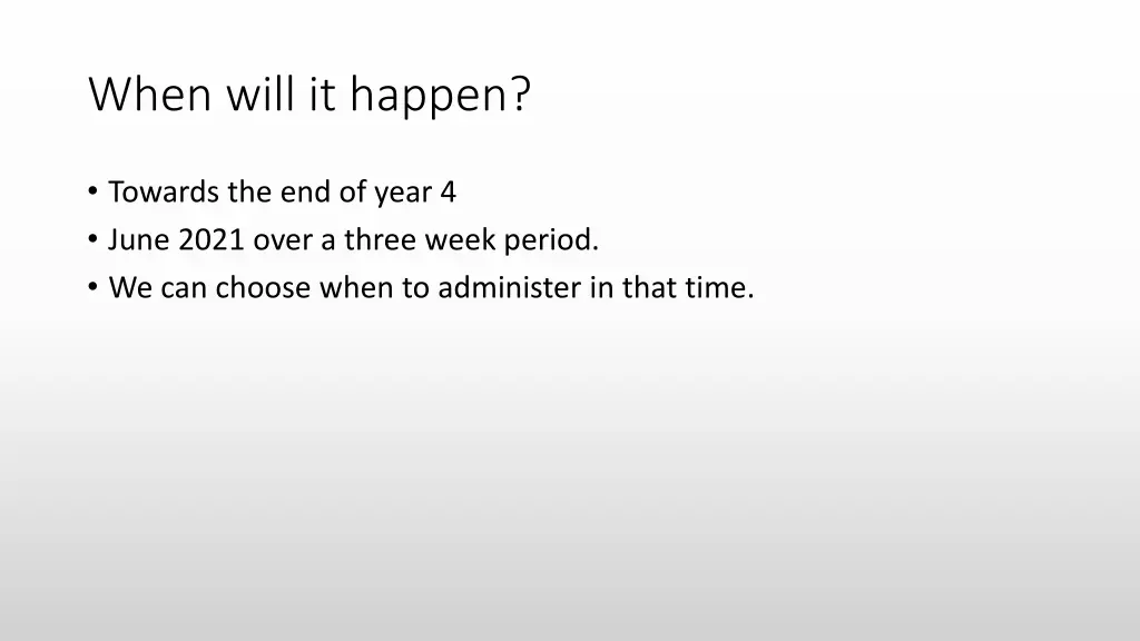 when will it happen