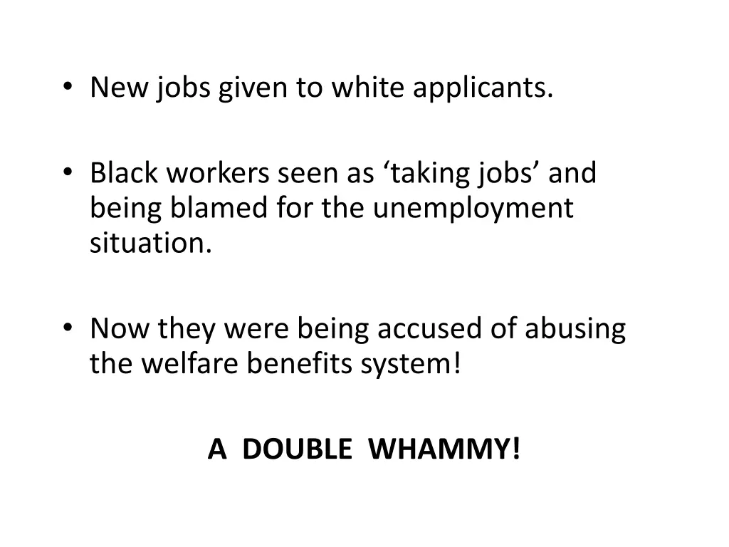 new jobs given to white applicants