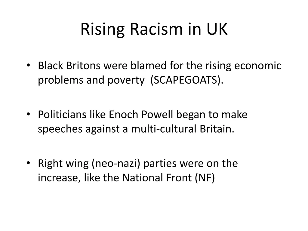 rising racism in uk