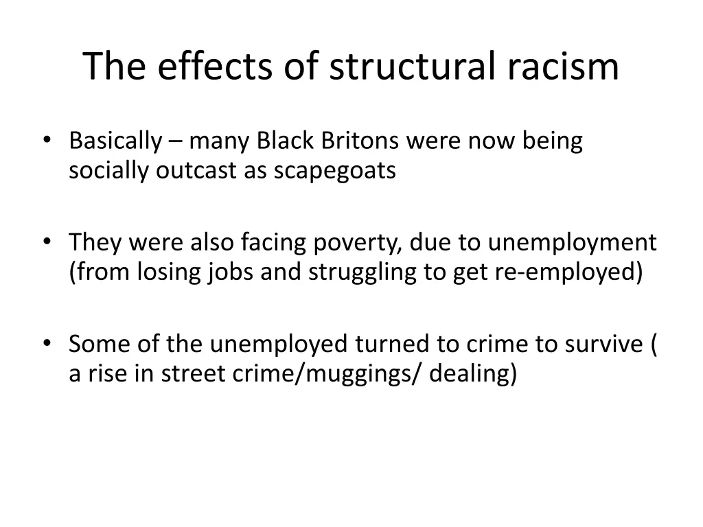 the effects of structural racism