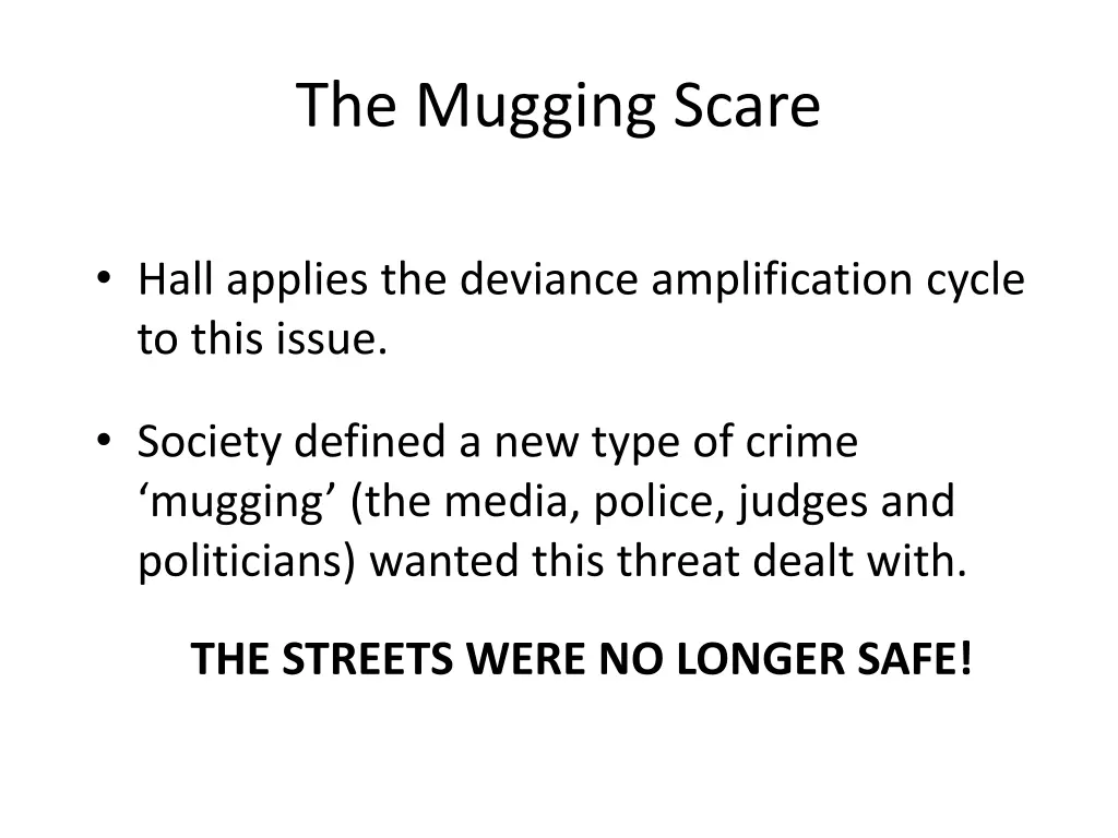 the mugging scare