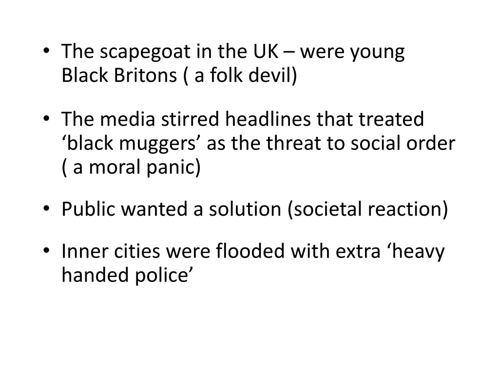 the scapegoat in the uk were young black britons