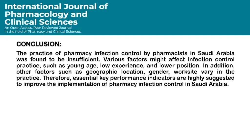 conclusion conclusion the practice of pharmacy