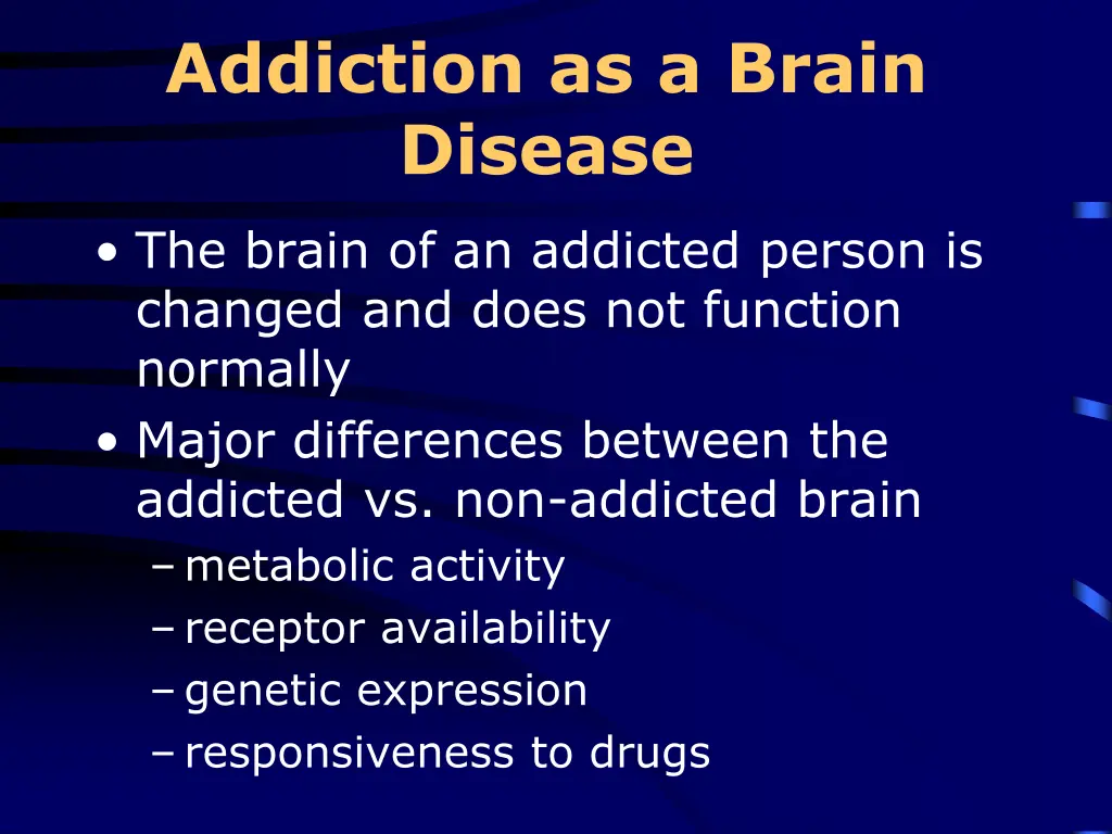 addiction as a brain disease