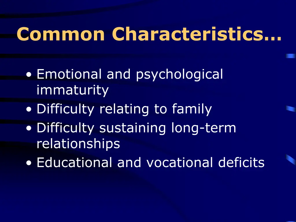 common characteristics
