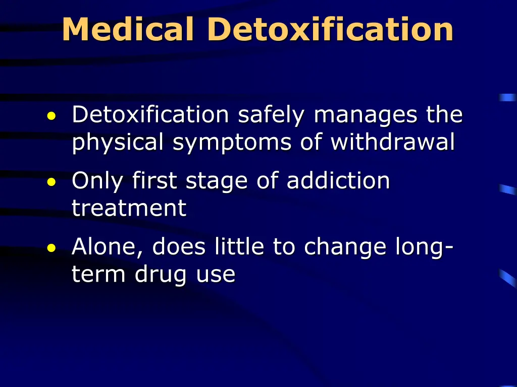 medical detoxification