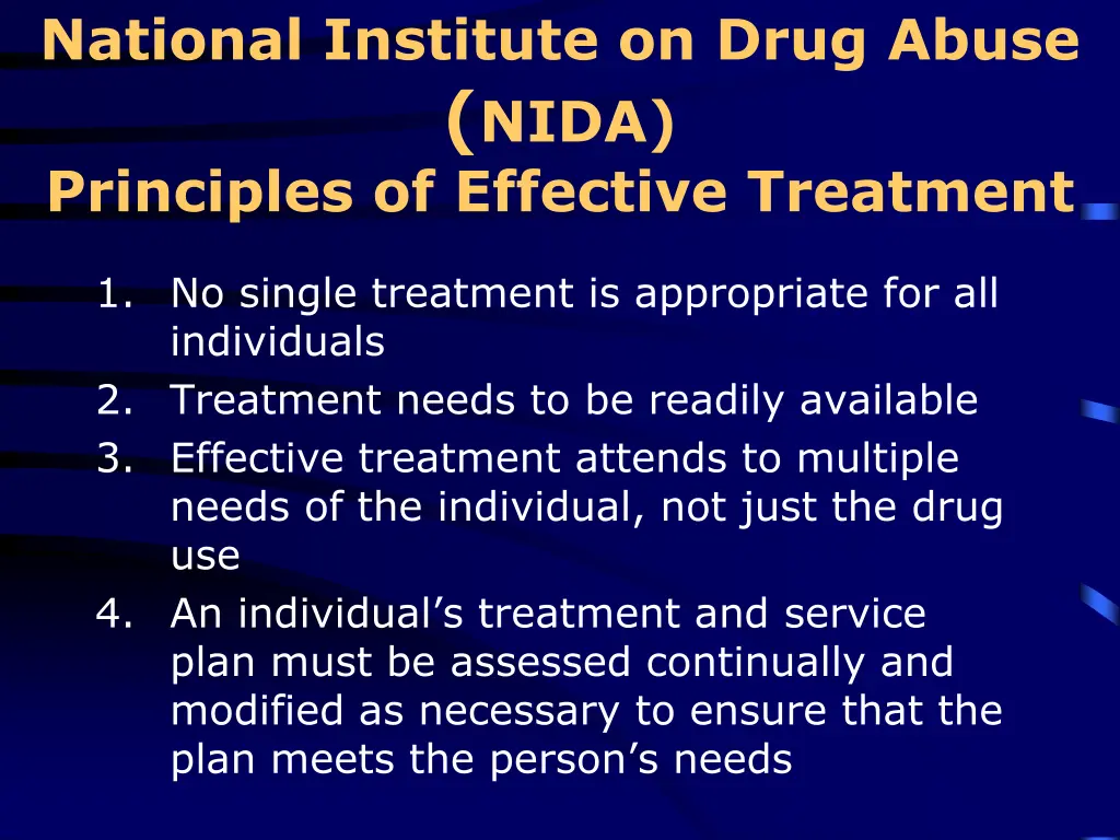 national institute on drug abuse nida principles
