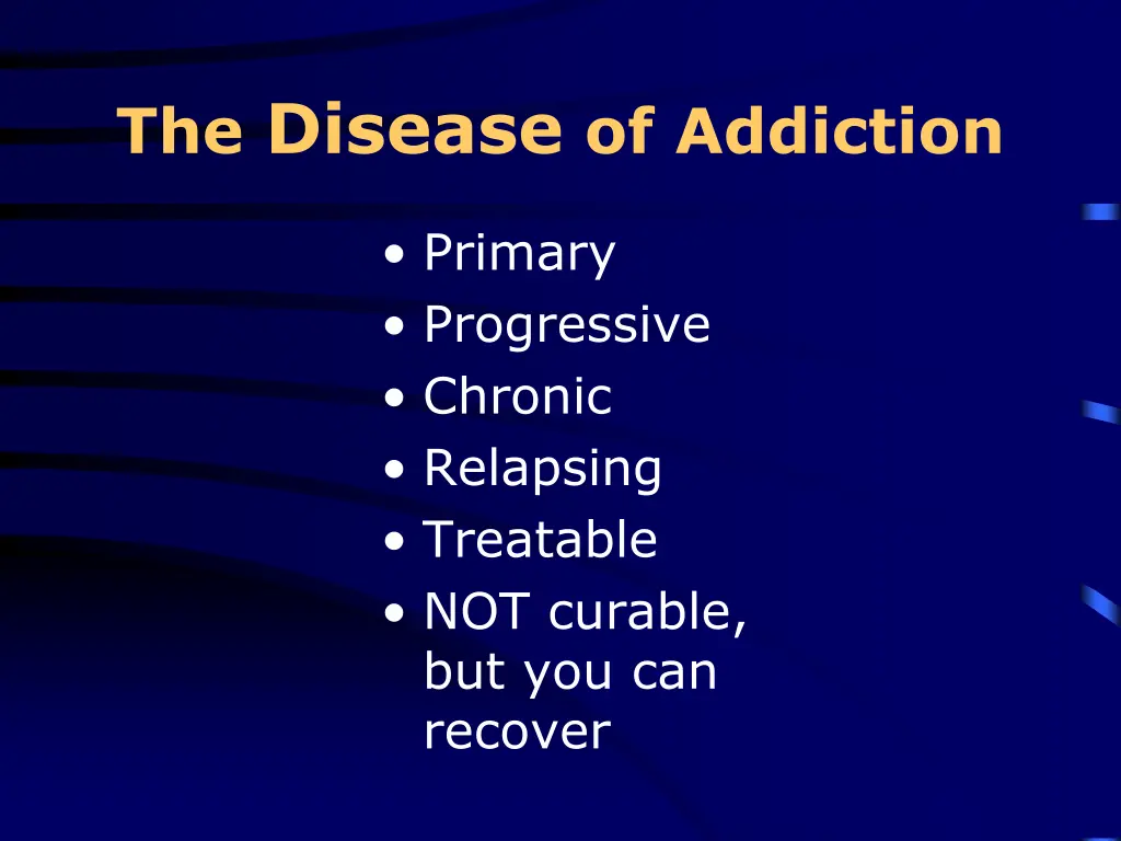 the disease of addiction