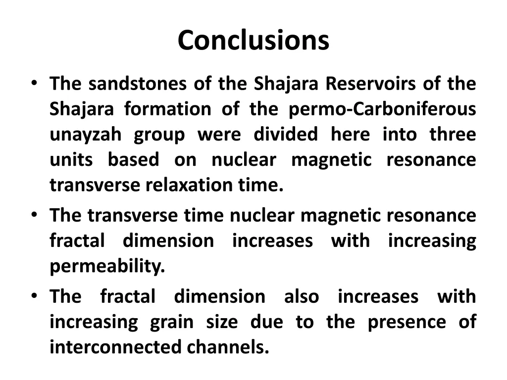 conclusions