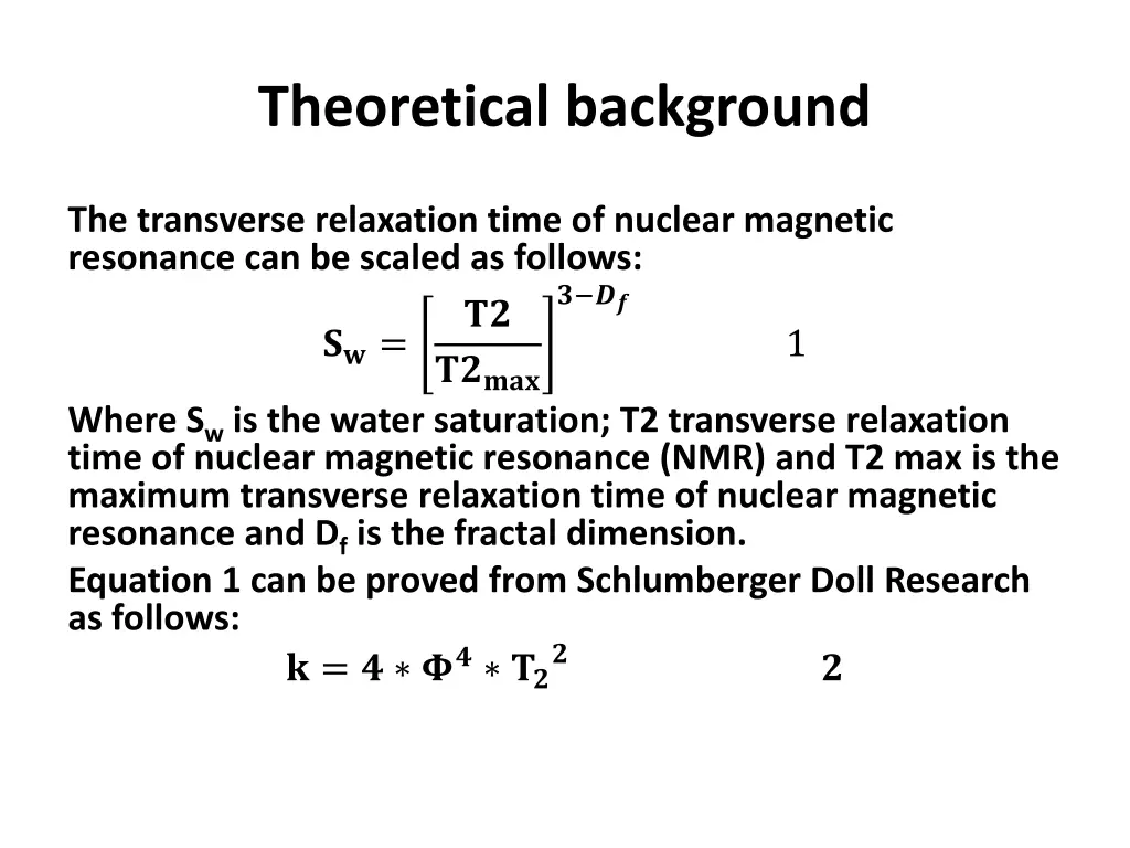 theoretical background