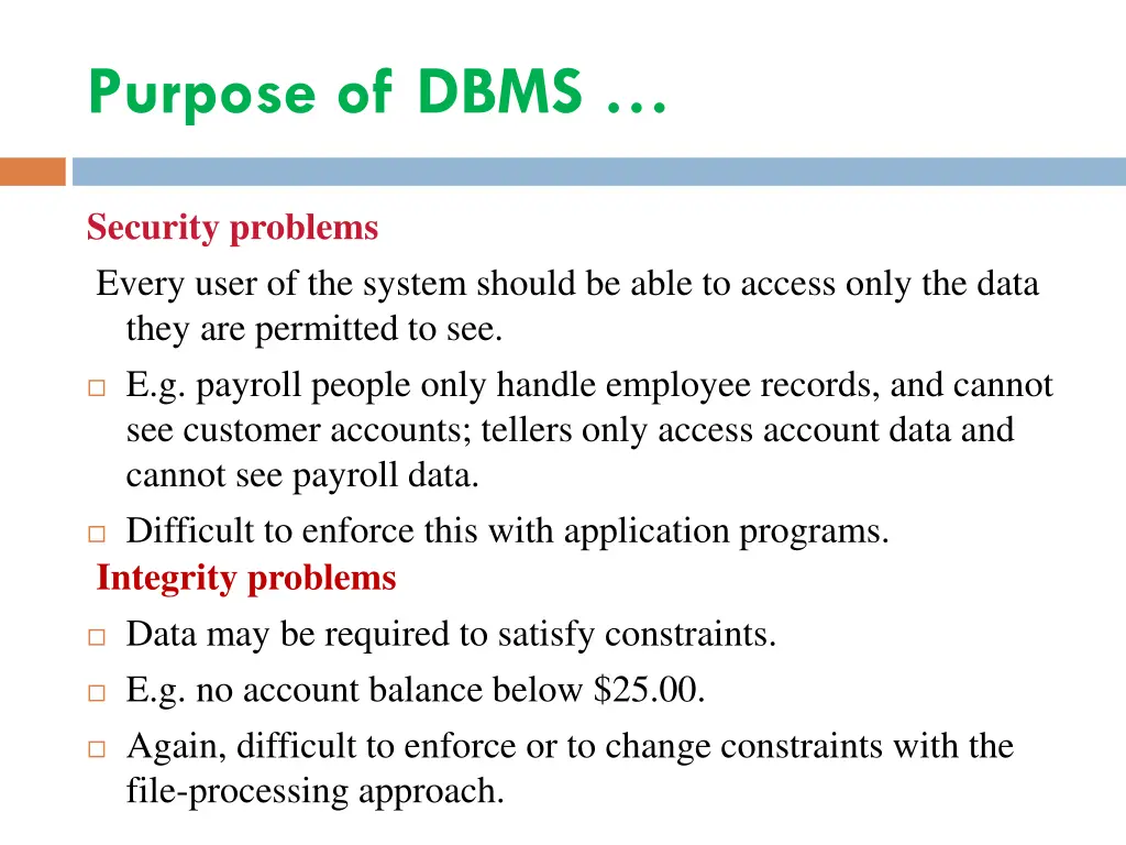 purpose of dbms 1