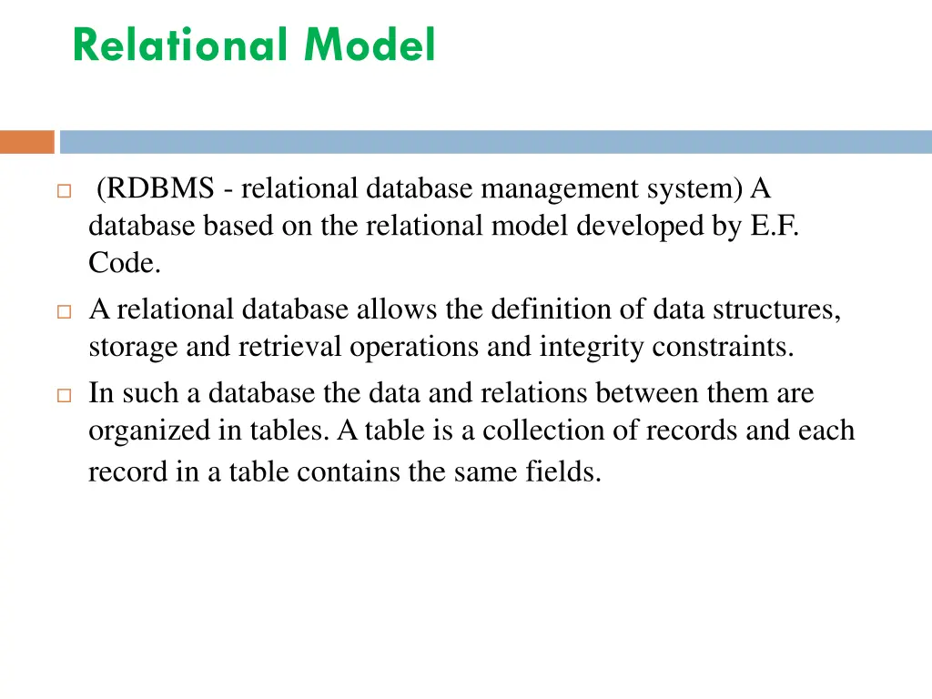 relational model