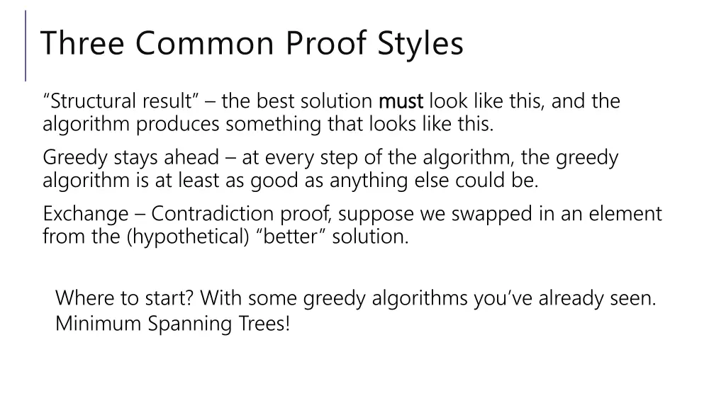 three common proof styles