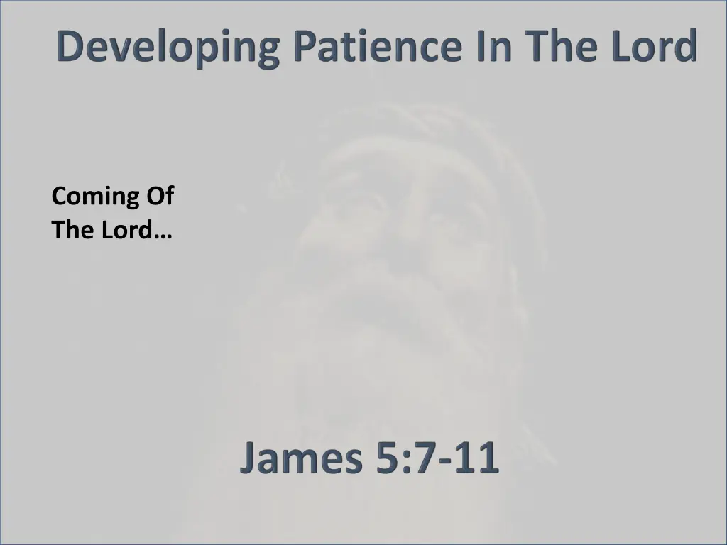coming of the lord