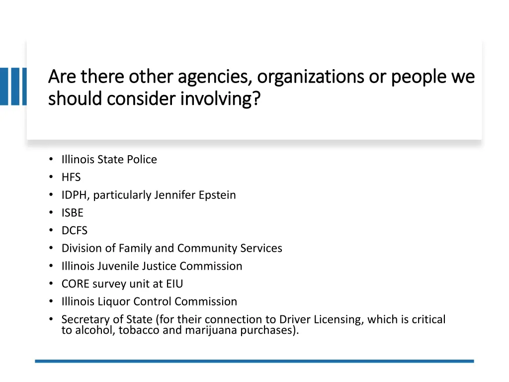 are there other agencies organizations or people