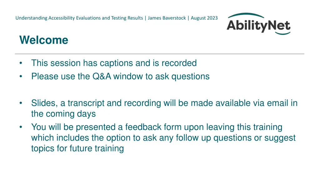 understanding accessibility evaluations 1