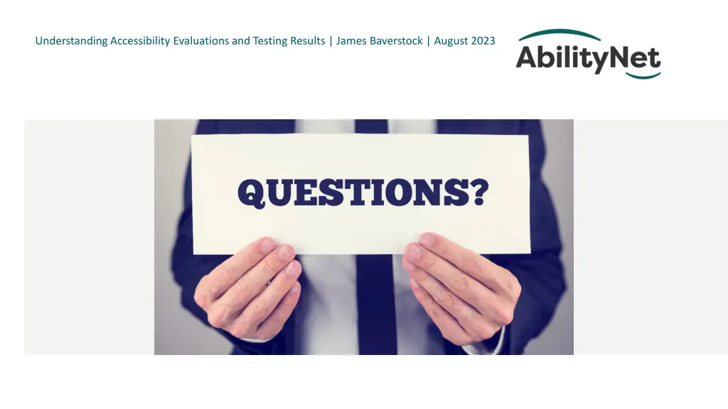understanding accessibility evaluations 15