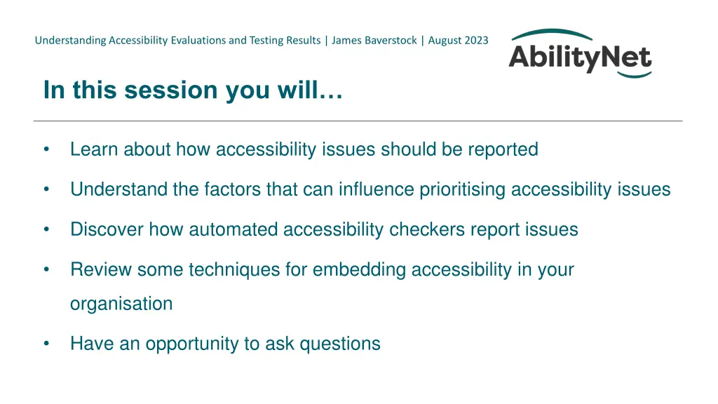 understanding accessibility evaluations 4