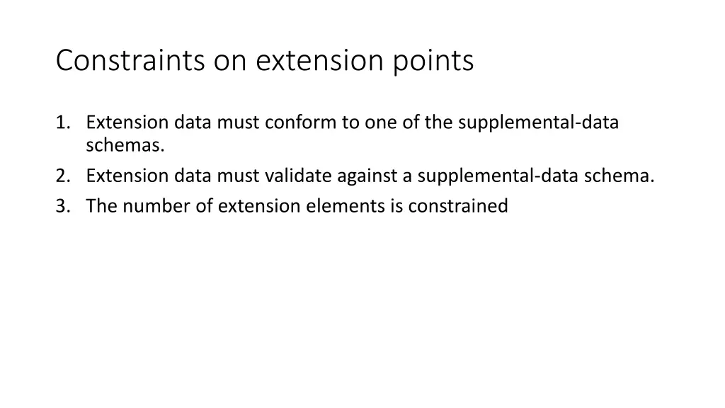 constraints on extension points