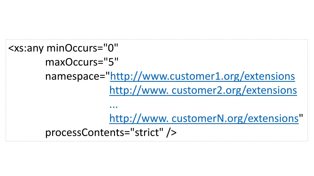 xs any minoccurs 0 maxoccurs 5 namespace http