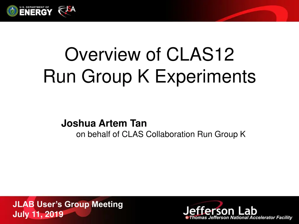 overview of clas12 run group k experiments