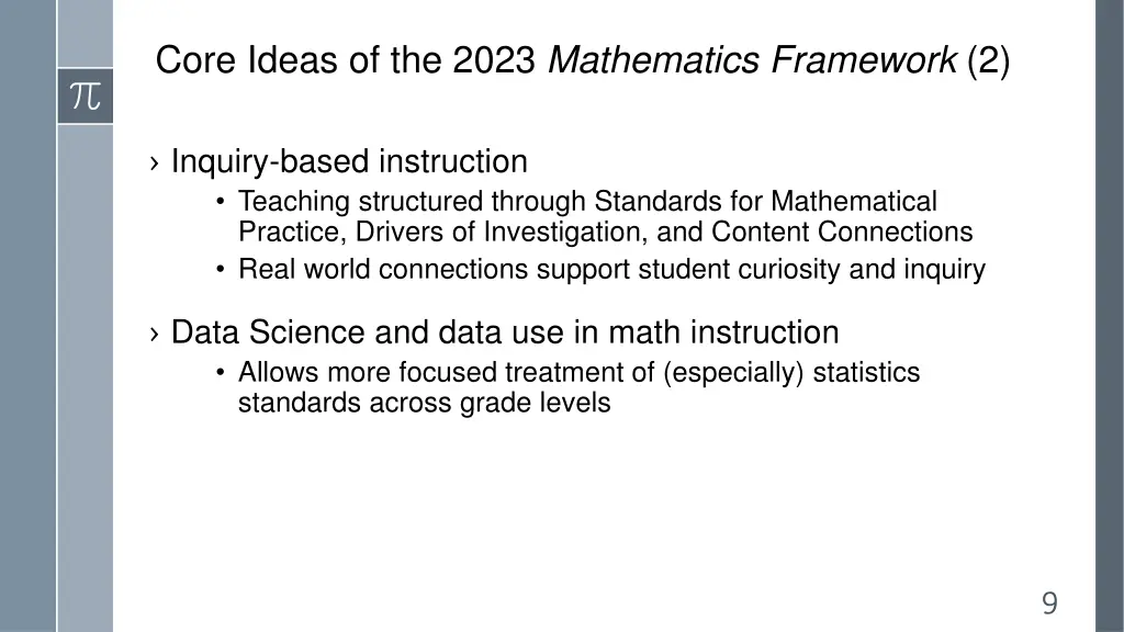 core ideas of the 2023 mathematics framework 2