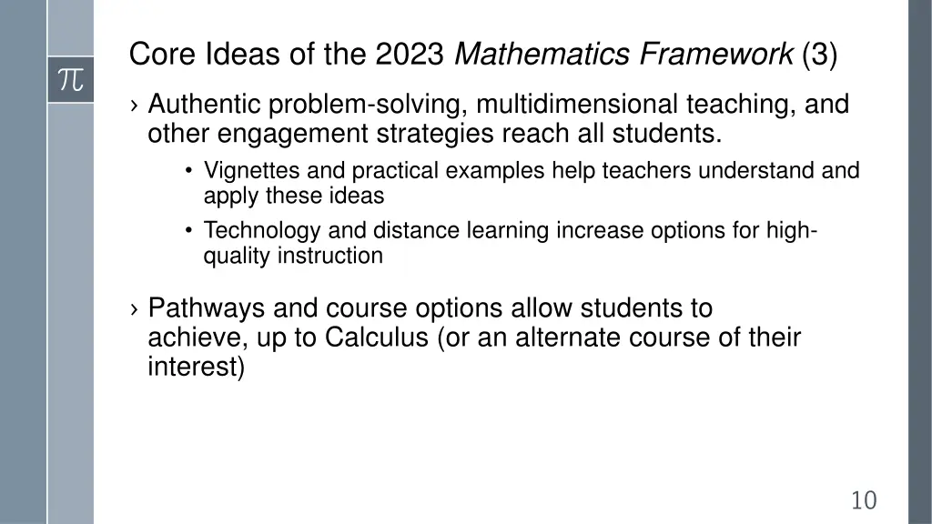 core ideas of the 2023 mathematics framework