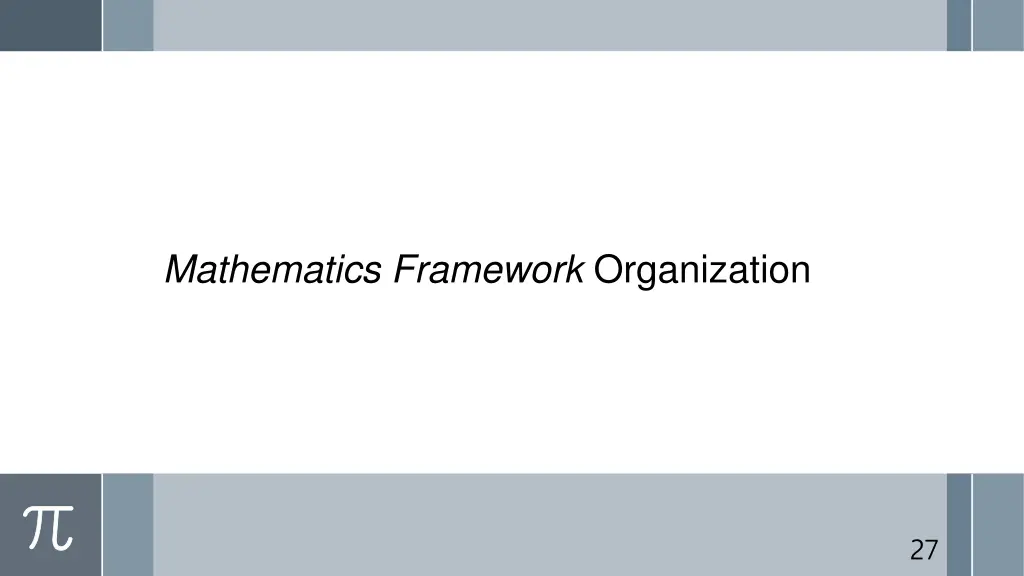 mathematics framework organization