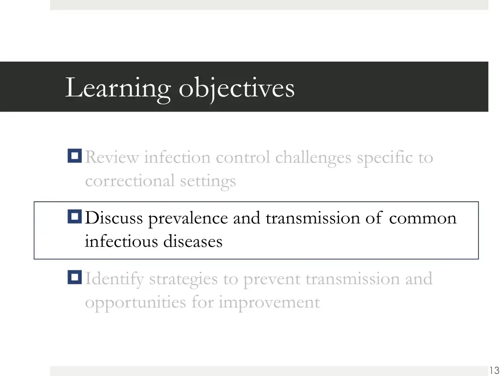 learning objectives 2
