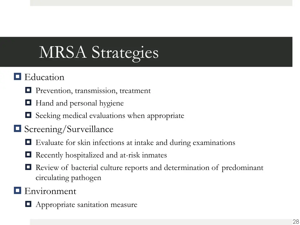 mrsa strategies