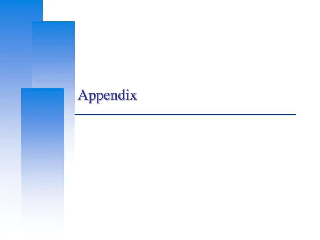 appendix
