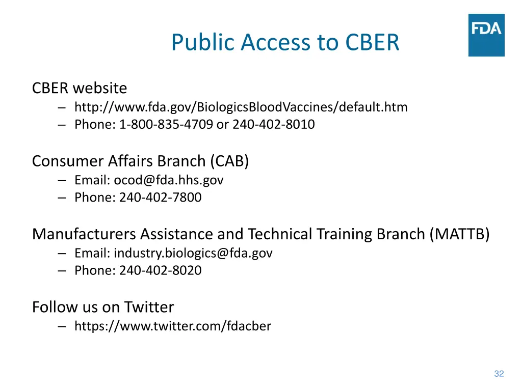 public access to cber