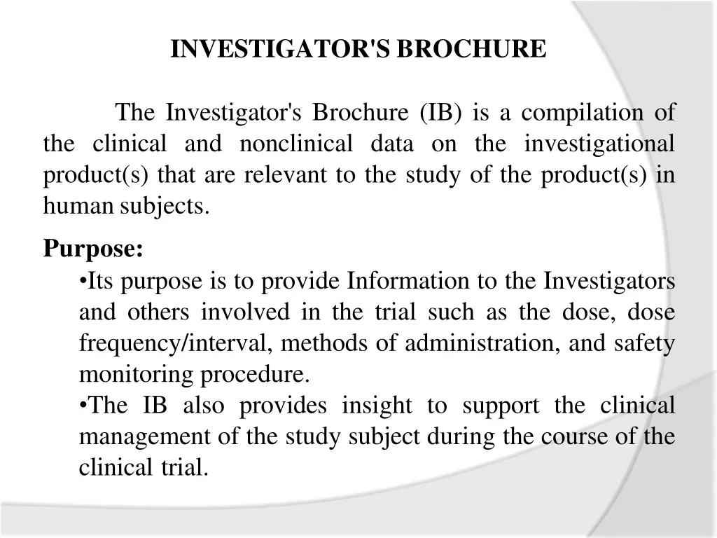 investigator s brochure