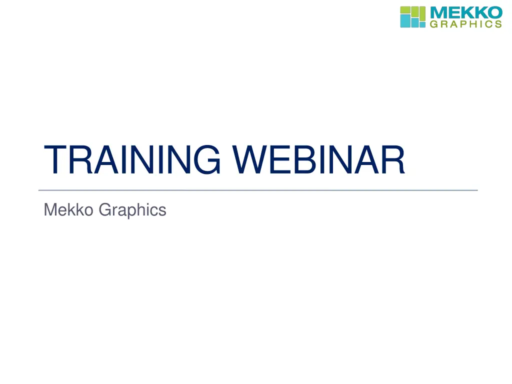 training webinar