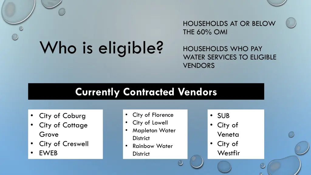 households at or below the 60 omi