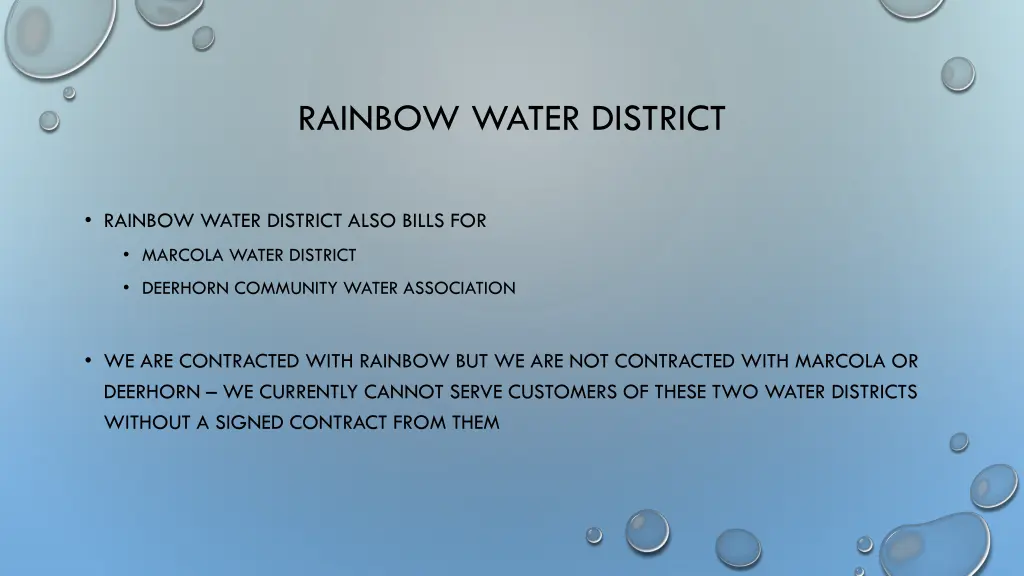 rainbow water district
