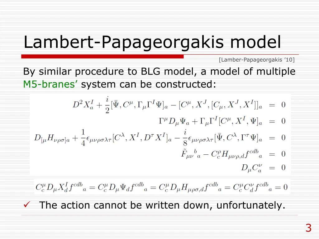 lambert papageorgakis model