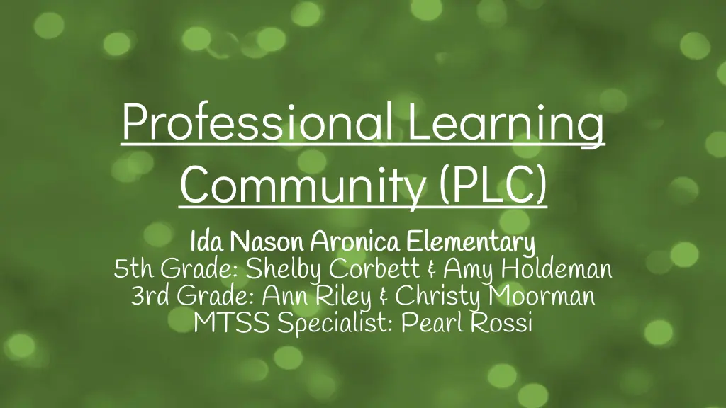 professional learning community plc ida nason