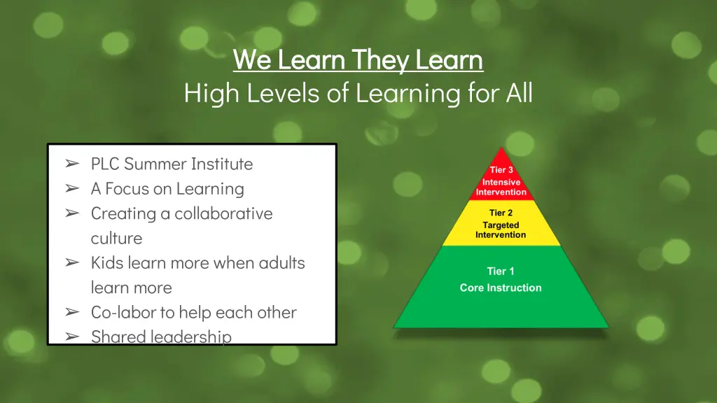we learn they learn we learn they learn high