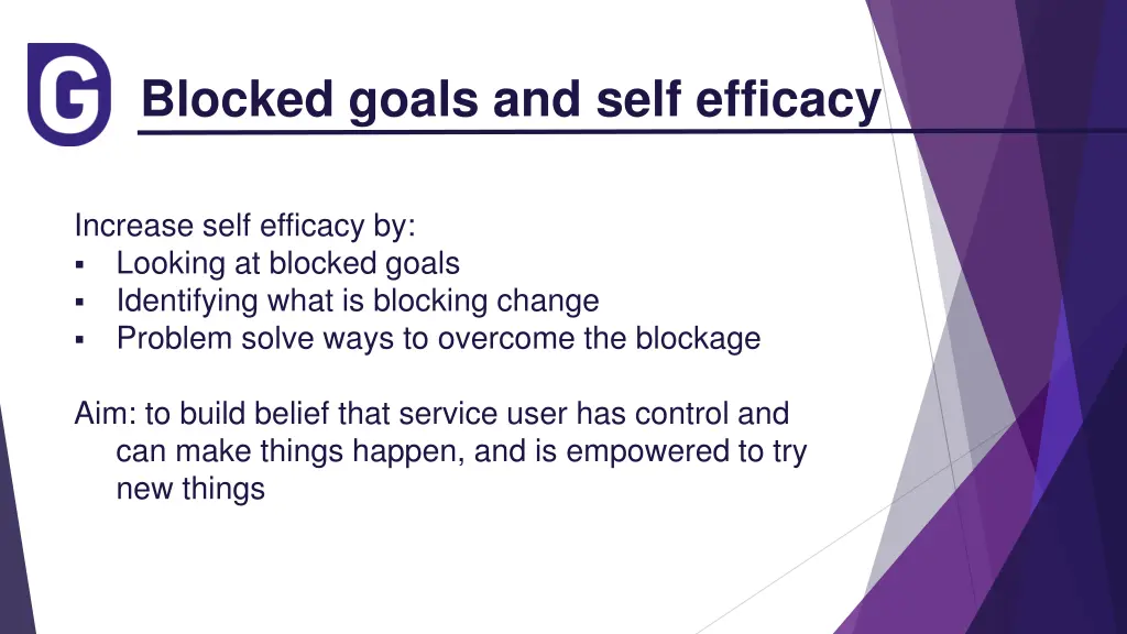 blocked goals and self efficacy