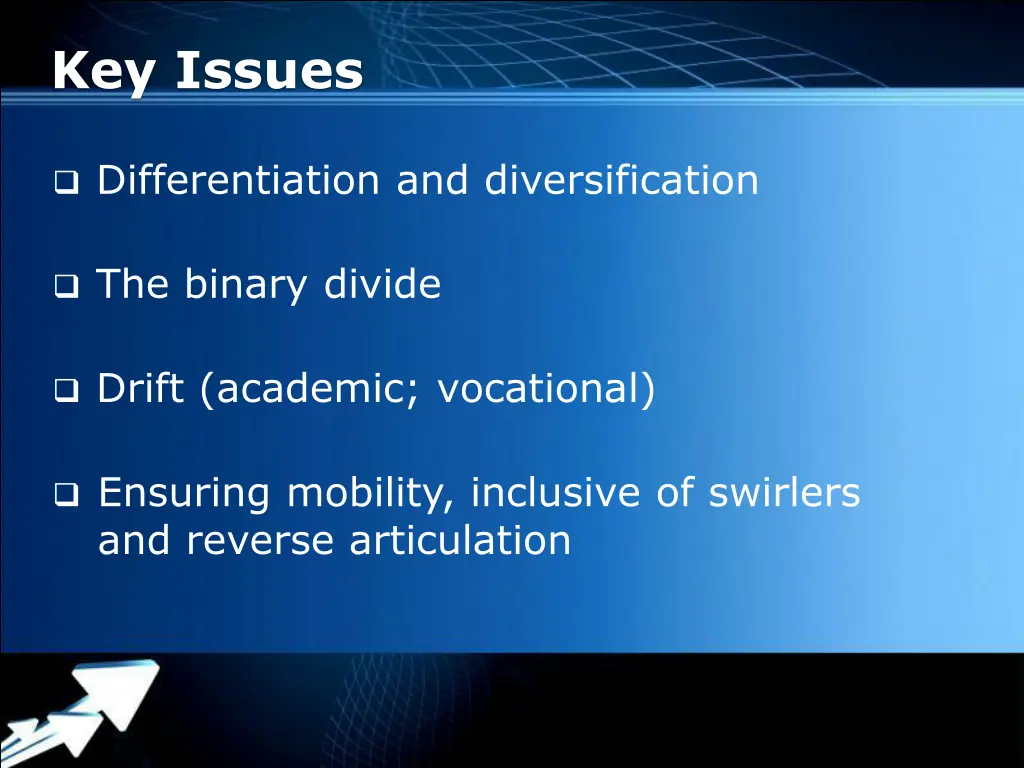 key issues