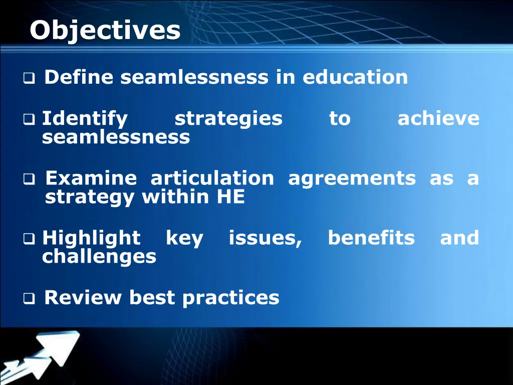 objectives