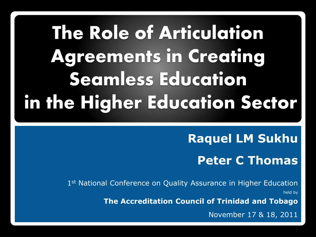 the role of articulation agreements in creating