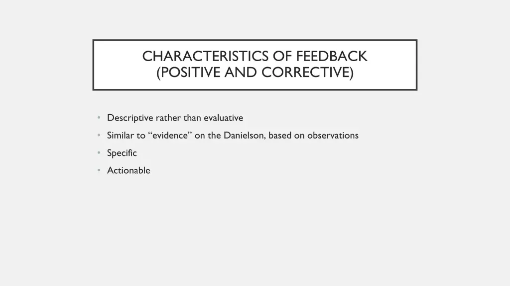 characteristics of feedback positive