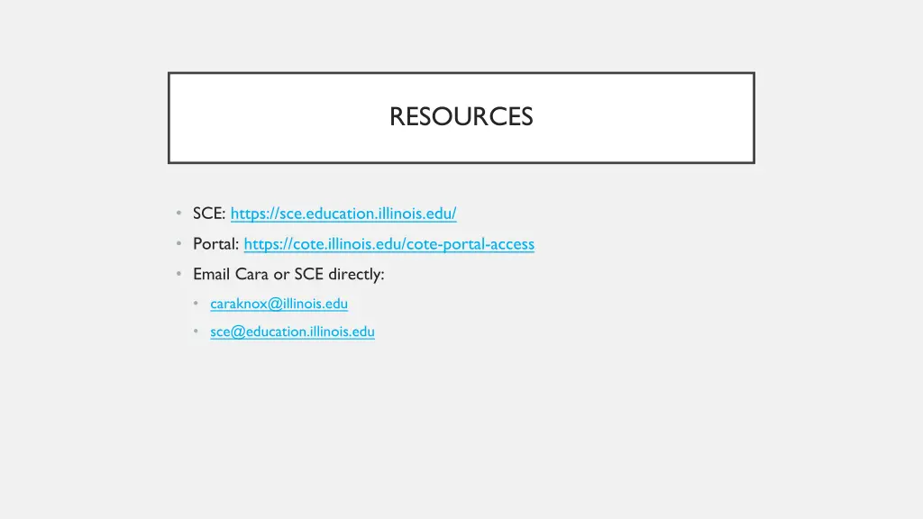 resources