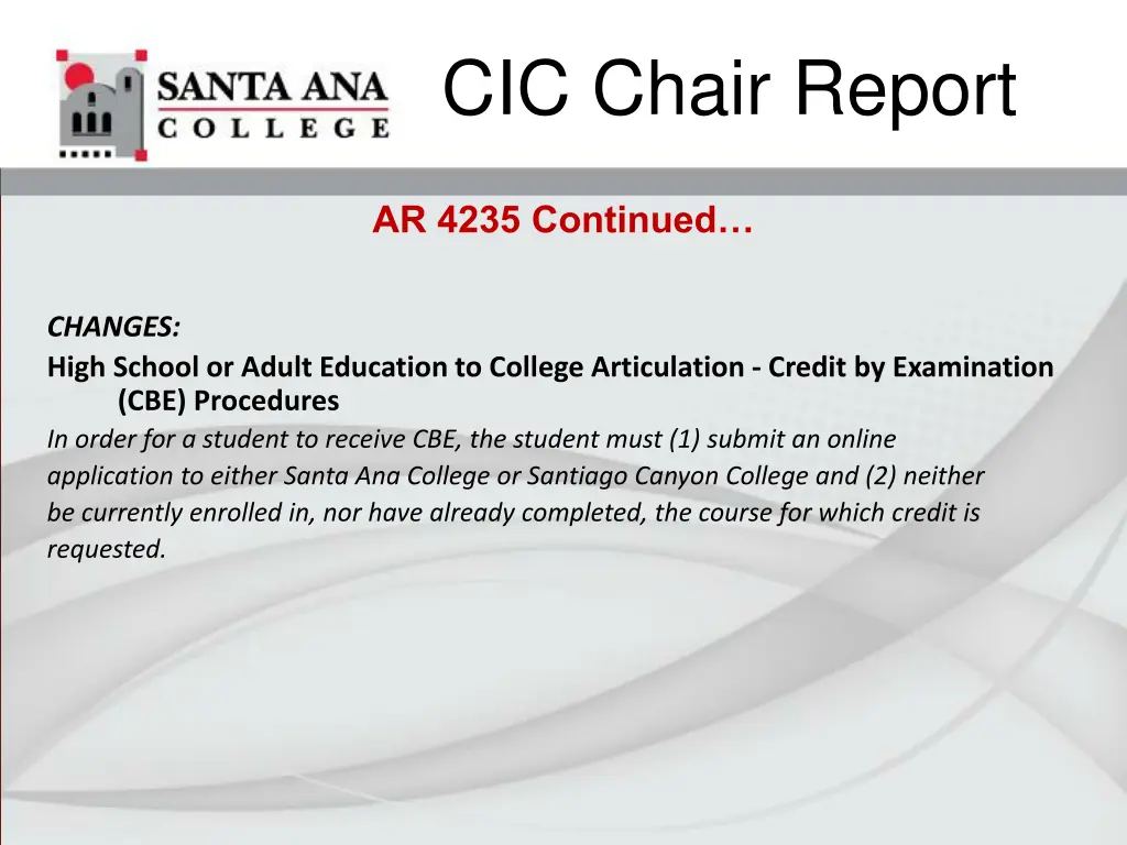 cic chair report 1