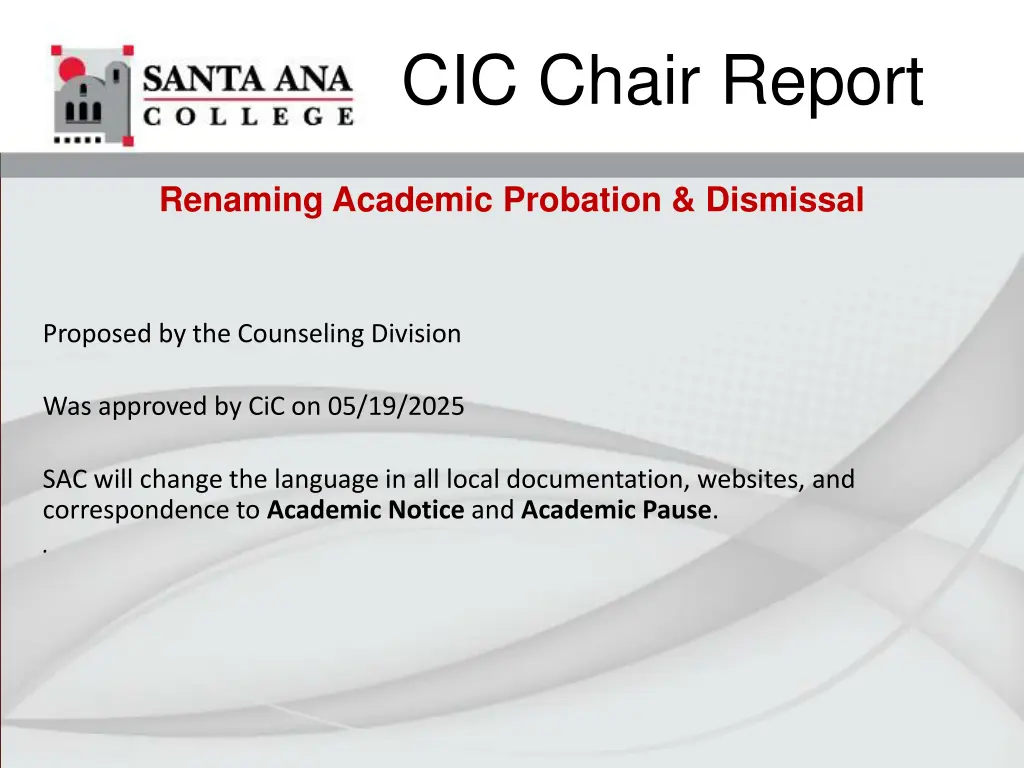 cic chair report 3